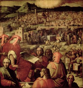 Rozbudowa Florencji z sufitu Salone dei Cinquecento