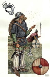Średniowiecze: Wojownik wikingów z IX w. autorstwa Giorgio Albertini