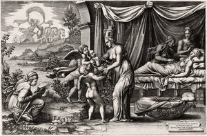 Alegoria narodzin autorstwa Giorgio Ghisi