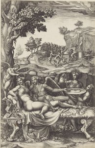 Amor i Psyche autorstwa Giorgio Ghisi