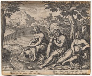 Przypowieść o siewcy i nasieniu: Opadające ziarno (według Gerarda Van Groeningena, czynnej Antwerpii 1563-1573) autorstwa Giorgio Ghisi