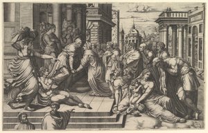 Nawiedzenie, 1540-50. autorstwa Giorgio Ghisi
