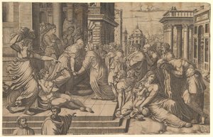 Nawiedzenie, 1540-50. autorstwa Giorgio Ghisi