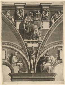 Sybilla Erytrei autorstwa Giorgio Ghisi after Michelangelo