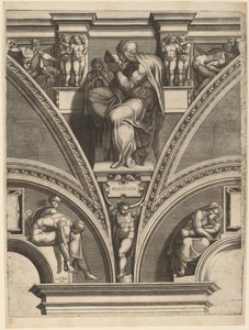 Sybilla perska autorstwa Giorgio Ghisi after Michelangelo