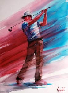 Dynamiczny zamach golfowy autorstwa Giorgio Gosti