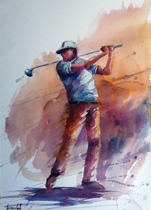Dynamiczny zamach golfowy autorstwa Giorgio Gosti