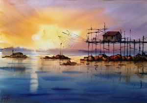 Molo wędkarskie „Golden Hour” autorstwa Giorgio Gosti