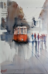 Tramwaj w Orange City autorstwa Giorgio Gosti