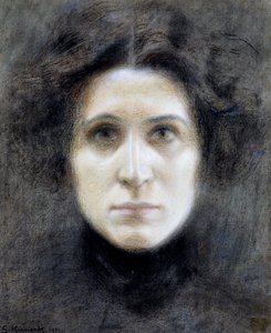 Portret Irmy Gramatica, Giorgio Kienerk (1869-1948), ok. 1901, pastel na papierze, 29x46 cm