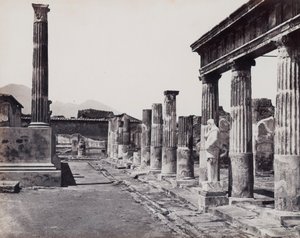 Wschodnia kolumnada świątyni Wenus Pompejana w Pompejach autorstwa Giorgio Sommer