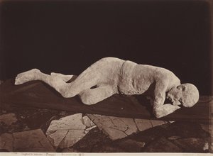 Ludzki odlew, Pompeje, 1873 (zdjęcie) autorstwa Giorgio Sommer