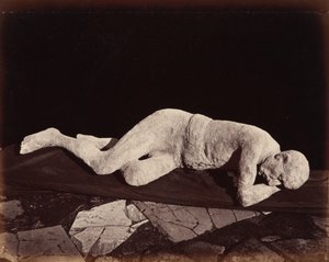 Ludzki odlew, Pompeje, 1873 (zdjęcie) autorstwa Giorgio Sommer