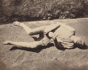 Ludzki odlew, Pompeje, 1873 (zdjęcie) autorstwa Giorgio Sommer