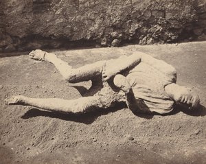 Ludzkie ślady, Pompeje (ludzka obsada, Pompeje) autorstwa Giorgio Sommer