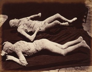 Ludzkie odlewy, Pompeje, ok. 1870 (zdjęcie) autorstwa Giorgio Sommer