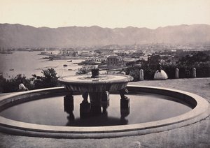 „Panorama z Willi Belmonte z fontanną. Palermo” autorstwa Giorgio Sommer