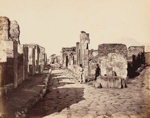 Strada di Sallustio, Pompei (Ulica Sallustio, Pompeje), ok. 1870 (zdjęcie) autorstwa Giorgio Sommer