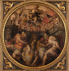 Alegorie dzielnic Santo Spirito i Santa Croce, 1563-1565 autorstwa Giorgio Vasari