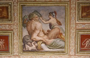 Ceres karmiąca Triptolemus, fragment stropu Altoviti, fresk z 1553 r. autorstwa Giorgio Vasari