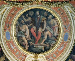 Cosimo I i jego artyści, z Sala di Cosimo I (patrz także 274607) autorstwa Giorgio Vasari