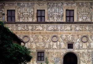 Fasada Miejskiej Galerii Sztuki (Palazzo Vitelli alla Cannoniera) autorstwa Giorgio Vasari