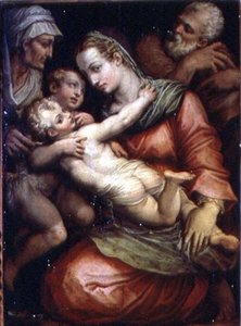 Święta Rodzina ze św. Anną i św. Janem Chrzcicielem autorstwa Giorgio Vasari