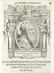 Mediolan, Biblioteca Braidense, Vite de piv excellent, Giorgio Vasari 1568, Alfonso Lombardi autorstwa Giorgio Vasari