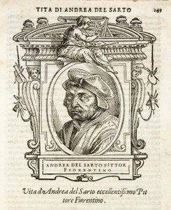 Mediolan, Biblioteka Braidense, Vite de piv excellent, Giorgio Vasari 1568, Andrea del Sarto autorstwa Giorgio Vasari