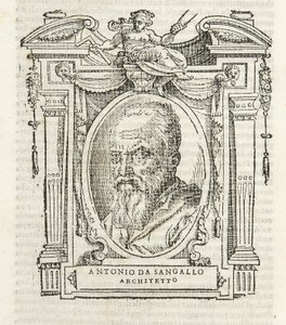 Mediolan, Biblioteca Braidense, Vite de piv excellent, Giorgio Vasari 1568, Antonio da Sangallo autorstwa Giorgio Vasari