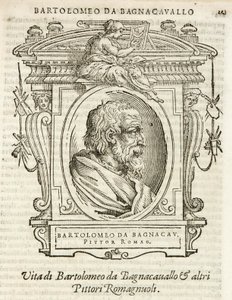 Mediolan, Biblioteca Braidense, Vite de piv excellent, Giorgio Vasari 1568, Bartolomeo Ramenghi zwany Bagnacavallo autorstwa Giorgio Vasari