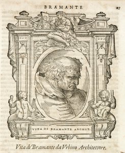 Mediolan, Biblioteka Braidense, Żywoty piv excellent, Giorgio Vasari 1568, Bramante autorstwa Giorgio Vasari
