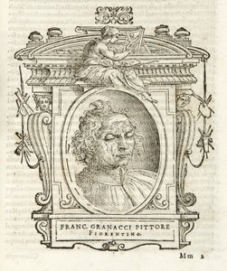 Mediolan, Biblioteca Braidense, Vite de piv excellent, Giorgio Vasari 1568, Francesco Granacci autorstwa Giorgio Vasari