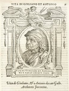 Mediolan, Biblioteca Braidense, Vite de piv excellent, Giorgio Vasari 1568, Giuliano i Antonio da Sangallo autorstwa Giorgio Vasari