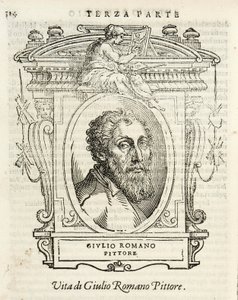 Mediolan, Biblioteca Braidense, Vite de piv excellent, Giorgio Vasari 1568, Giulio Romano autorstwa Giorgio Vasari