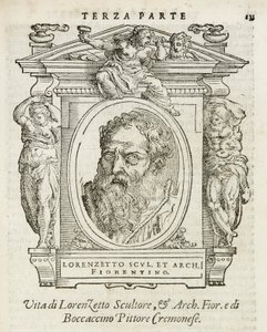 Mediolan, Biblioteca Braidense, Vite de piv excellent, Giorgio Vasari 1568, Lorenzo Lotti zwany Il Lorenzetto autorstwa Giorgio Vasari