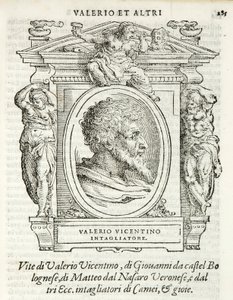 Mediolan, Biblioteca Braidense, Vite de piv excellent, Giorgio Vasari 1568, Valerio Belli zwany Valerio Vicentino autorstwa Giorgio Vasari