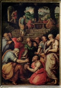 Prorok Elizeusz - olej na desce, ok.1566 autorstwa Giorgio Vasari