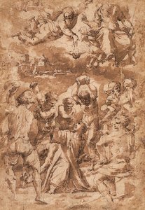 Ukamienowanie św. Szczepana z Trójcą powyżej autorstwa Giorgio Vasari