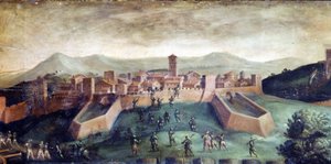 Zdobycie Casole we Włoszech autorstwa Giorgio Vasari