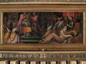Wybór Giovanniego de „Medici na papiestwo” autorstwa Giorgio Vasari