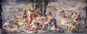 Pierwsze owoce z ziemi ofiarowane Saturnowi, 1655-1657 autorstwa Giorgio Vasari