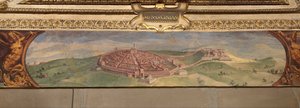 Widok Lucignano, 1557-1558 autorstwa Giorgio Vasari