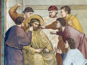 Biczowanie Chrystusa, fragment życia i męki Chrystusa, Giotto autorstwa Giotto (c.1266 1337)