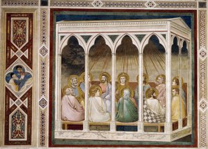 Pięćdziesiątnica, fragment życia i męki Chrystusa, Giotto autorstwa Giotto (c.1266 1337)