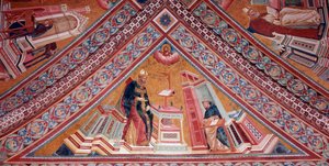 Lekarze Kościoła: św. Augustyn z Hippony (fresk autorstwa Giotto (c.1266 1337)