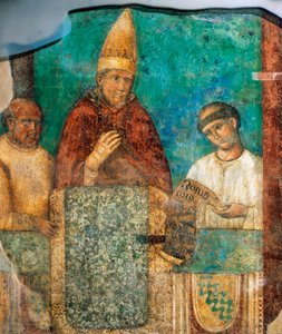 Bonifacy VIII ogłasza Rok Święty, fresk Giotta (1267-ok. 1337), Bazylika św. Jana na Lateranie, Rzym, Włochy