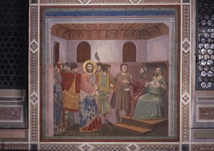Chrystus przed Kajfaszem (Cristo davanti a Caifa), autor: Giotto