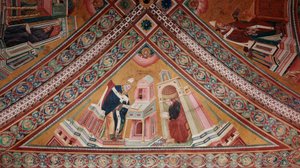Lekarze Kościoła: św. Ambroży (fresk) autorstwa Giotto (c.1266 1337)