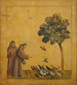 Saint Francois prechant aux oiseaux - Święty Franciszek nauczający ptaki ... autorstwa Giotto di Bondone (style of)